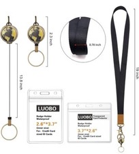 Lanyard For Id Badges Lanyard With Keychain Holder Neck Lanyard with Retractable