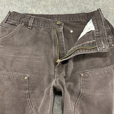 Carhartt Pants Mens 34x36 Brown Carpenter Double Knee Original Dungaree B136 DKB