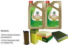 INSPEKTIONSKIT FILTER CASTROL 10L ÖL 5W30 für Audi A4 Avant 8ED B7 2.7 TDI