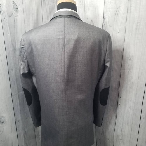 Statement Italy Herren Blazer 46 L Grau Wolle Ellenbogen Patches Sport Mantel Jacke - Bild 10 von 23