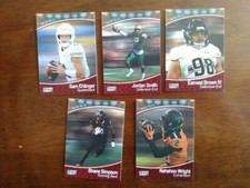 5 Card Lot of 2021 SAGE Rookie Football Cards ( includes Sam Ehlinger )