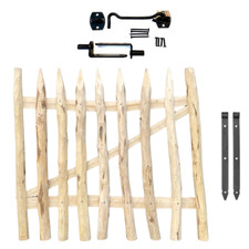 Gartentor Haselnuss Holztor Zauntor Staketenzaun Tür für Garten & Hof  50-120cm