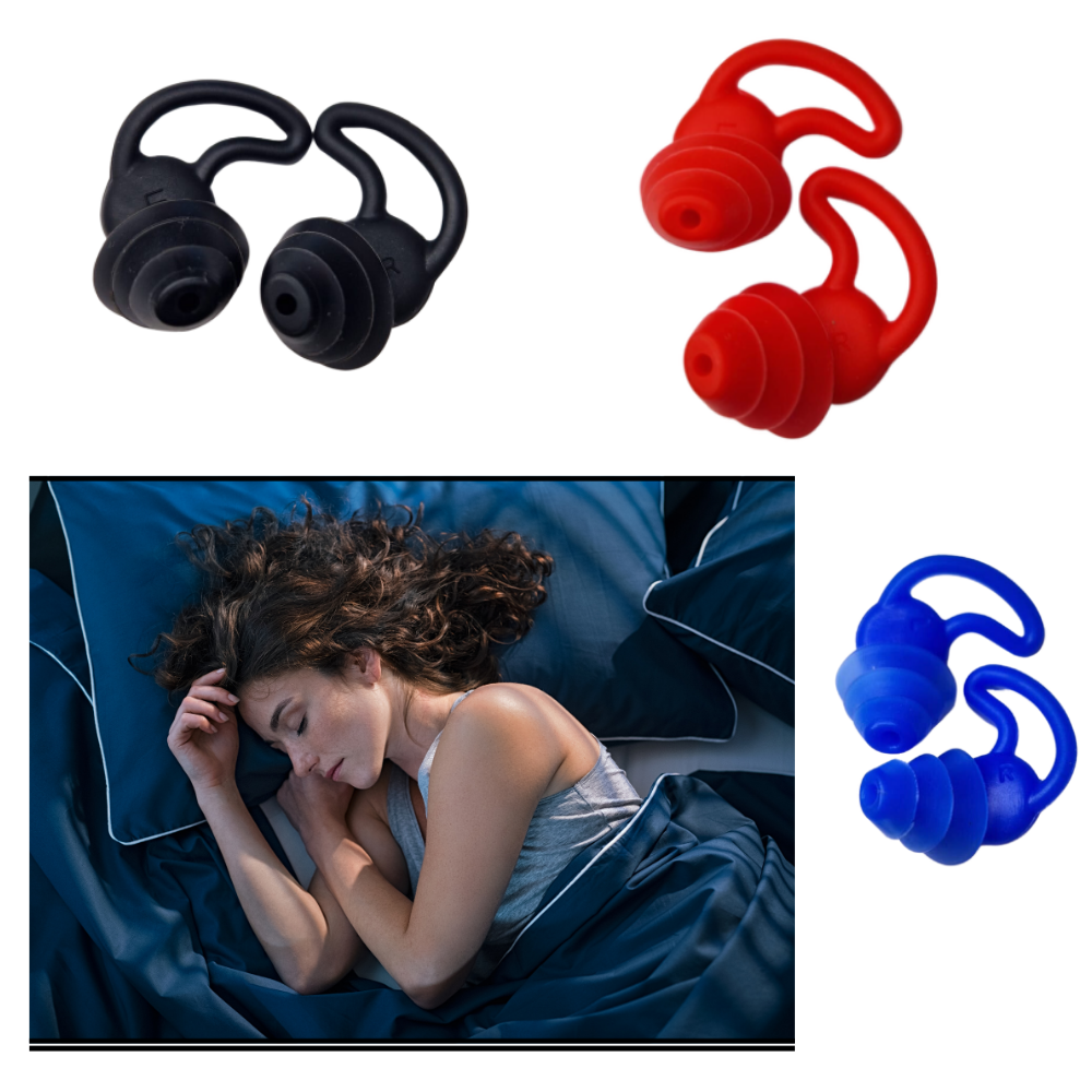 Noise Cancelling Ear Plugs Silicone Sleeping Swimming Travel Earbuds