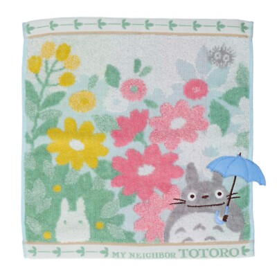 My Neighbor Totoro Hand Towel Flower Scenery W34×H36cm Studio Ghibli New JP