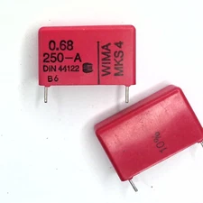 0.68uF 680nF 250V WIMA CAPACITOR MKS-4 Polyester Metallized