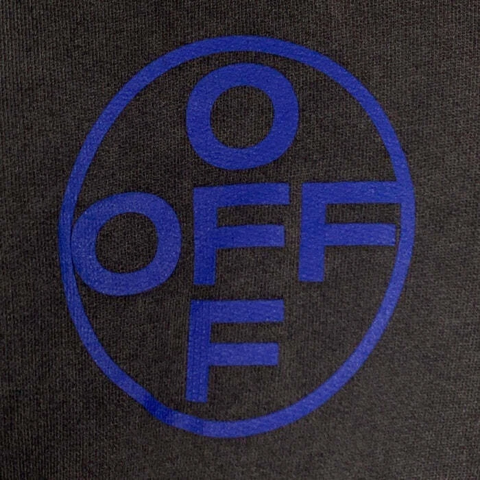 OFF WHITE 19AW HARDCORE COLAVAGGIO PULLOVER FELPA CON CAPPUCCIO NERO Sbiadito