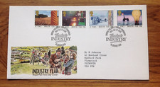 GB ROYAL MAIL FDC 1986 INDUSTRY YEAR STAMPS  BRITISH PHILATELIC BUREAU EDINBURGH