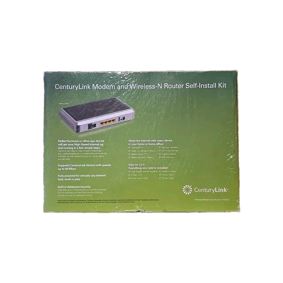 ACTIONTEC C1000A DSL WiFi MODEM ROUTER COMBO (CenturyLink & Dishnet) - Image 2 of 4
