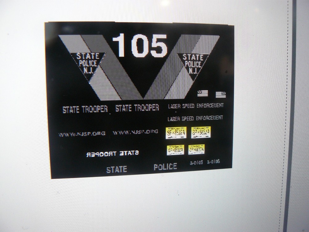 New Jersey State Police Ghost Patrol Car Decals 1:24