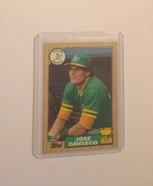 Jose Canseco - 1987 Topps Rookie Gold Cup #620 Oakland A's Near Mint/Mint