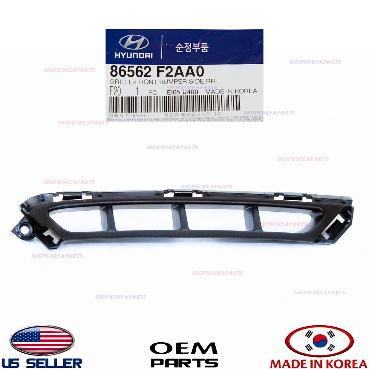 FRONT BUMPER Air Grille Curtain RIGHT GENUINE ELANTRA SEDAN 2019