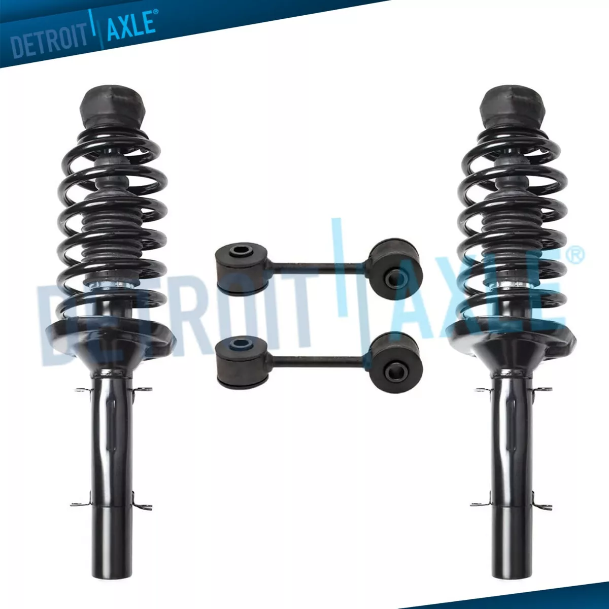 Detroit Axle - Front Struts w/Coil Spring Assembly Rear Shocks Replacement  for Volkswagen Beetle Golf Jetta 