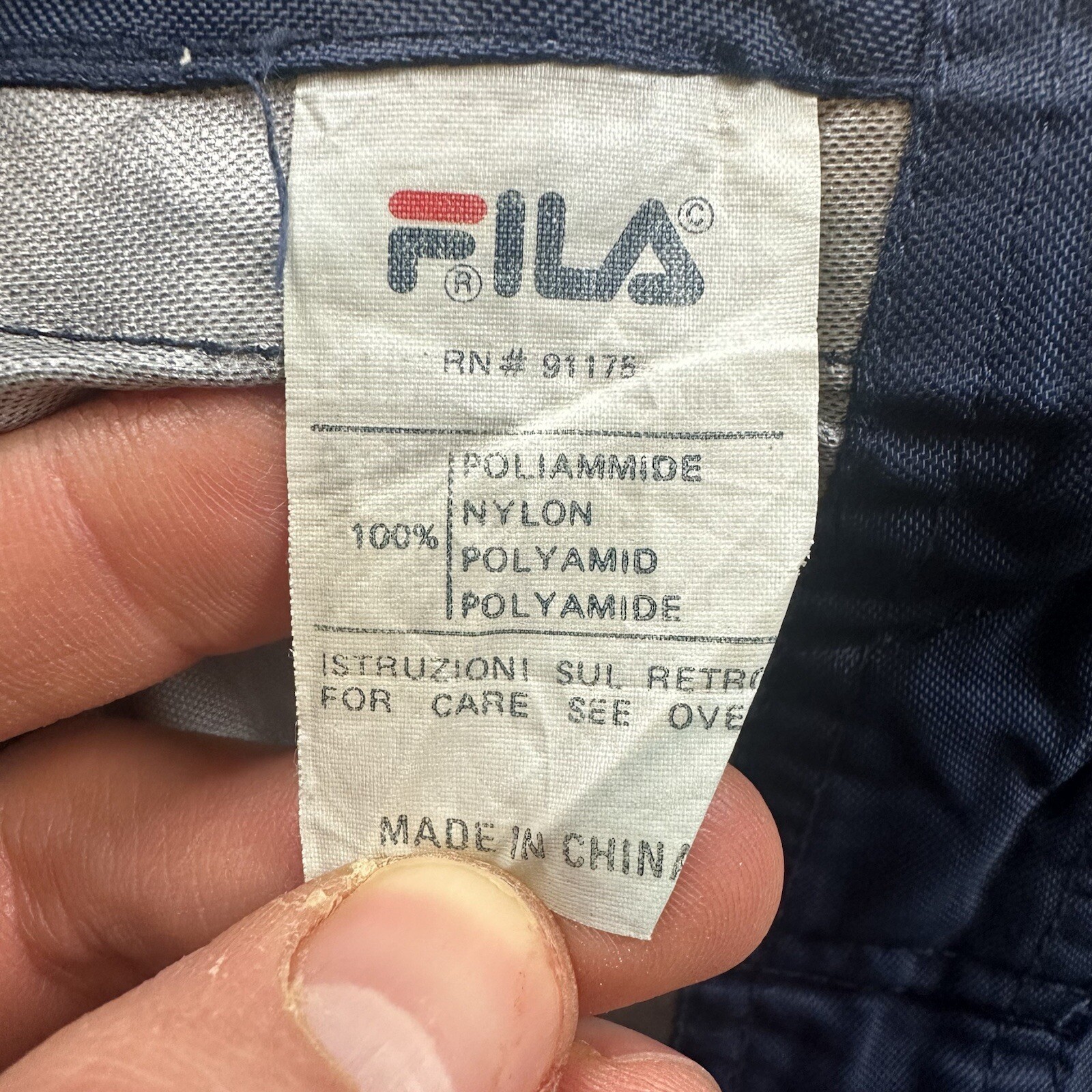 FILA costume da bagno vintage pantaloncino da bagno taglia 50 beach shorts logo retrò boxer 4906 blu