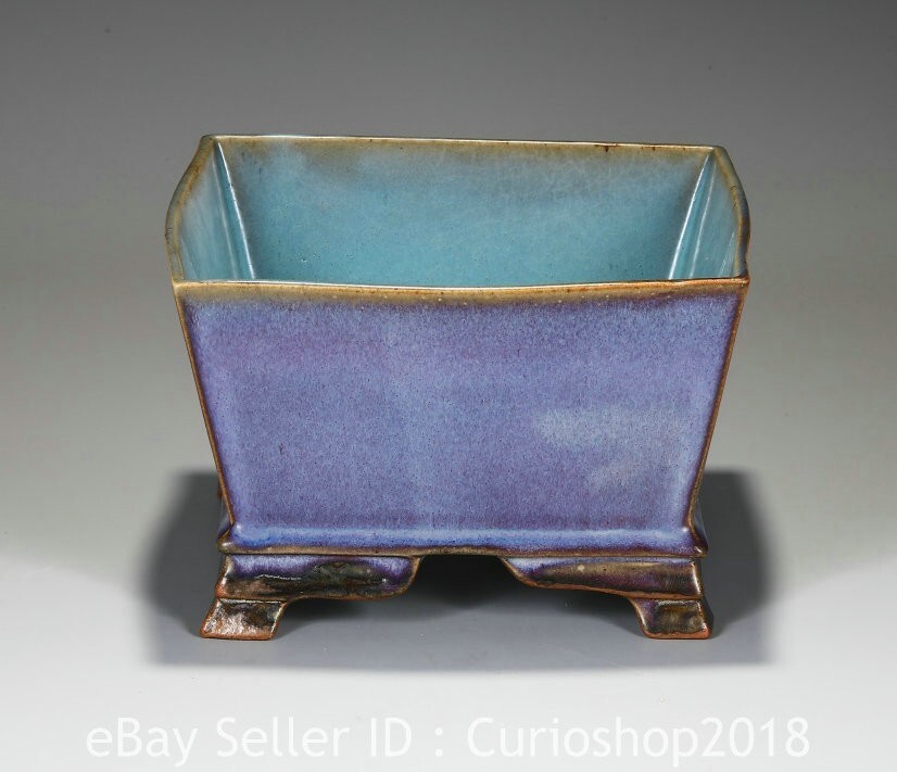 5.8" Antique Song Chinese Jun Kiln Porcelain Dynasty writing-brush washer