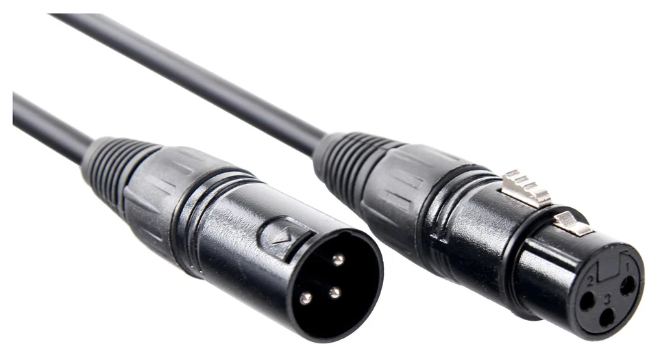 4x Cable XLR 2,5m Female Male 3 Broches Microphone Haut Parleur Sonorsiation - Photo 2/3