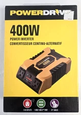 Powerdrive PD1400 400W Power Inverter Dual Port USB Cable Knit New in Box