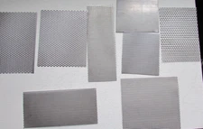304 STAINLESS STEEL PERFORATED SHEET-ROUND HOLE LOT--9 PIECES