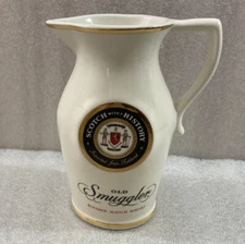 Old Smuggler scotch whiskey ceramic pitcher jug 6.5"H 