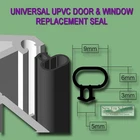 Push Fit Replacement uPVC  Window & Door Seal, Black Universal Bubble Gasket PVC