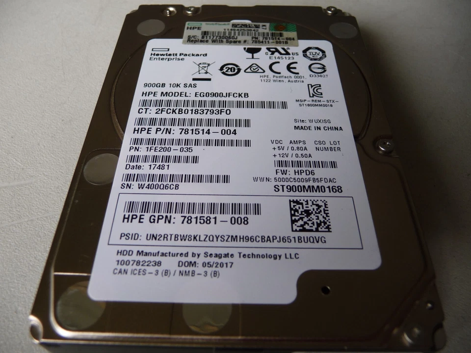 AU SELLER HPE ST900MM0168 900GB 10K 2.5" SAS Enterprise HDD Drive 781514-004 - Image 4 of 4