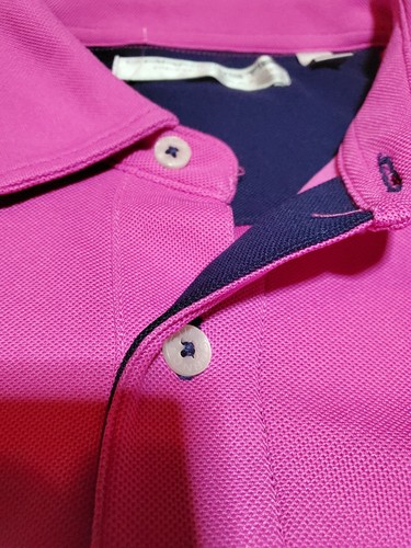 Carnoustie Performance Men’s Short Sleeve Golf Polo Shirt Pink Solid LARGE - Picture 4 of 8
