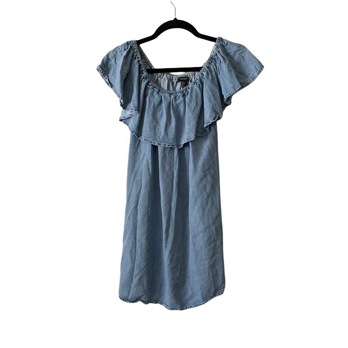 Forever 21 Off-Shoulder Denim Blue Mini Dress (S) | eBay Forever 21 Off-Shoulder Denim Blue Mini Dress (S) | eBay