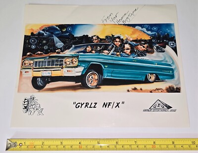 GYRLZ NF/X PROMO 8X10 PRESS PHOTO G FUNK RAP 90S HIPHOP LOWRIDER