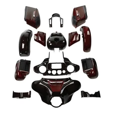 Fairing Body Paint Fit For Harley CVO Street Glide 14-24 Black Forest&Wineberry