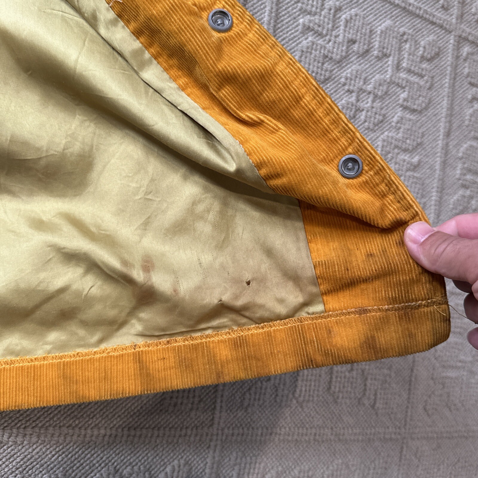 Vintage Maple Sportswear Corduroy Jacket Size 42 Orange Red Used