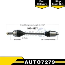 Fits 2005 Honda Pilot w/ ABS Front Right Passenger Side CV Axle Shaft CV Joint