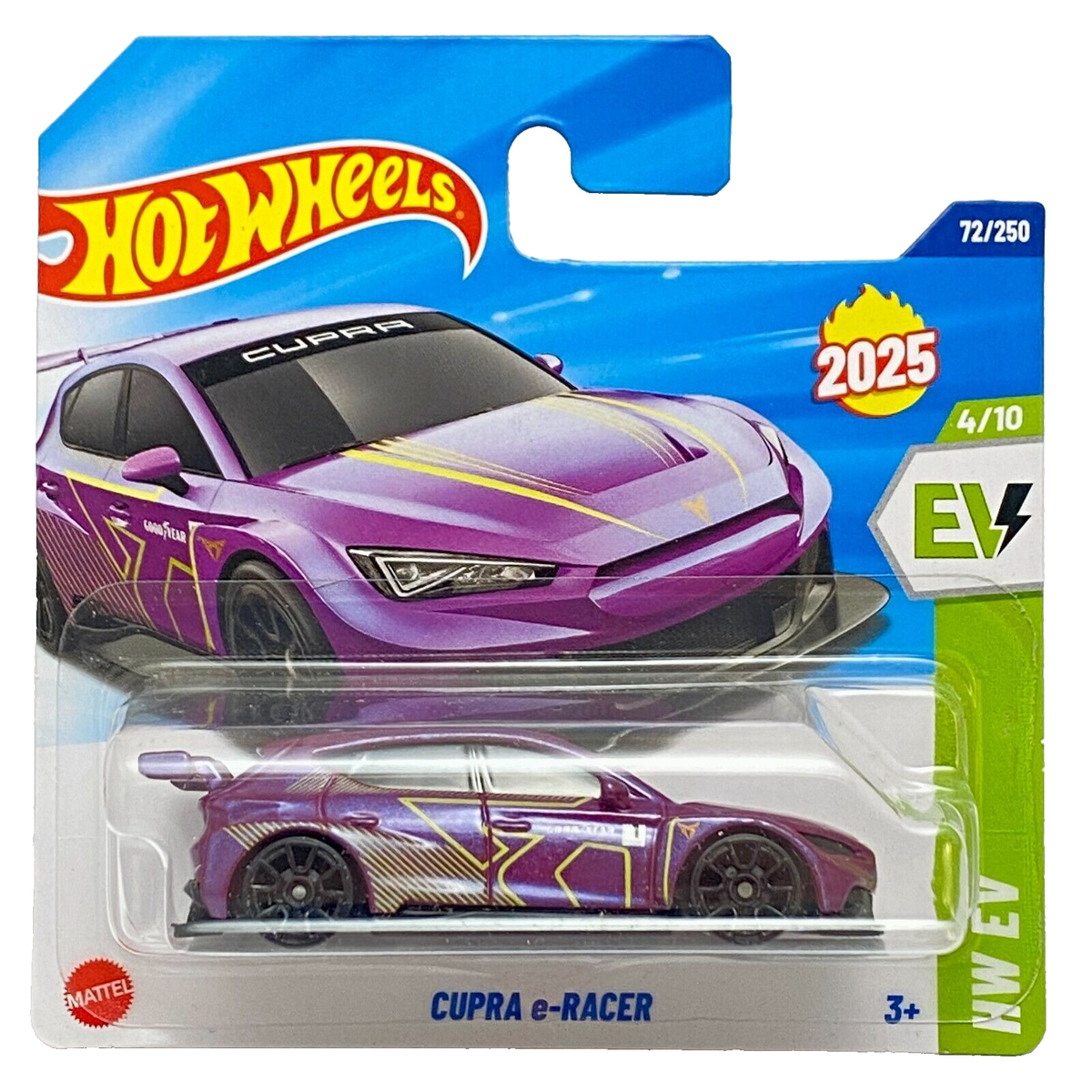 Cupra e-Racer Purple Hot Wheels HW EV 2025 Short Card HYW15