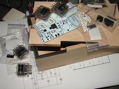 Nixie tube clock kit 2.3 with IN-12 Tubes in wood box with DIY case panel