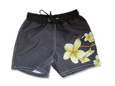 KIDS SHORTS BOARD SHORTS FRANGIPANI PRINT BOYS GIRLS FLORAL CUTE SWIMMER SECONDS