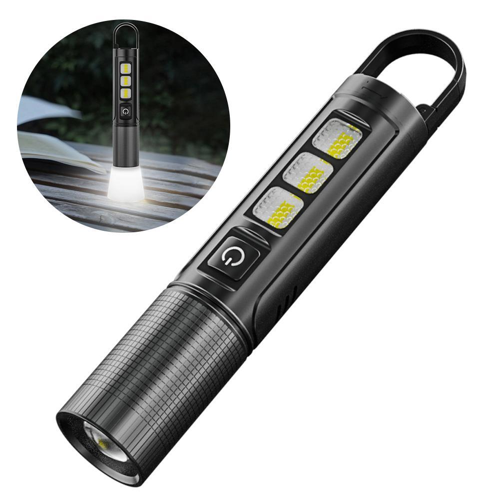 High Power LED Flashlight Super Bright Torch USB Rechargeable Works Fish L T7N7
