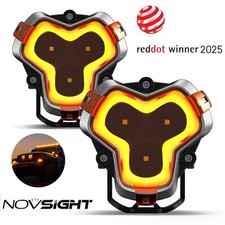 2x Novsight 3 Led Work Light Pod Spotlight Flood Jeep Suv Truck Off Road Lamp