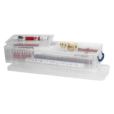 Really Useful Aufbewahrungsbox mit 2 Einsätzen 22l 800 x 255 x 155mm transparent