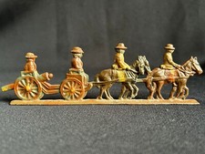 Vintage Lead Soldiers Hauling Cannon
