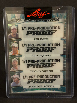 2024 Leaf NSCC TEAL Pre-Production Proof BEN JOHNS/McGUFFIN/IGNATOWICH 1/1