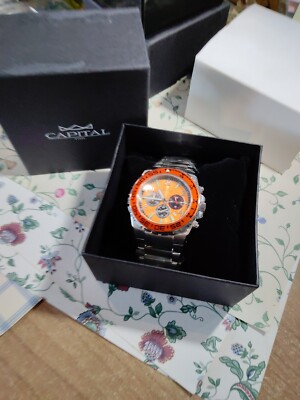 Capital Uhr AX484 LE Stainless Steel 10ATM Chronograph Water Resistant 