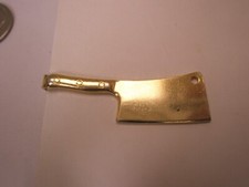 1-9/16" Clever Chef Knife Vintage SMALL Tie Bar Clip chopped foodie kitchen