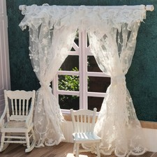 1Set 1/12 Scale Dollhouse Miniatures Accessories Garnish Curtain Romantic Villa