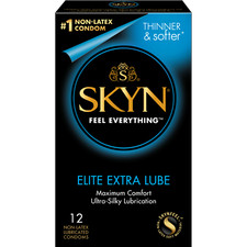 SKYN Elite Extra Lubricated NON-LATEX Ultra Thin Condoms Brass Pocket Case