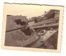 44022 Foto zerst&ouml;rter Panzer Tank 2. Weltkrieg WK II