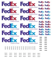 HO Scale Truck / Trailer Decals. " Federal Express Custom Critical "