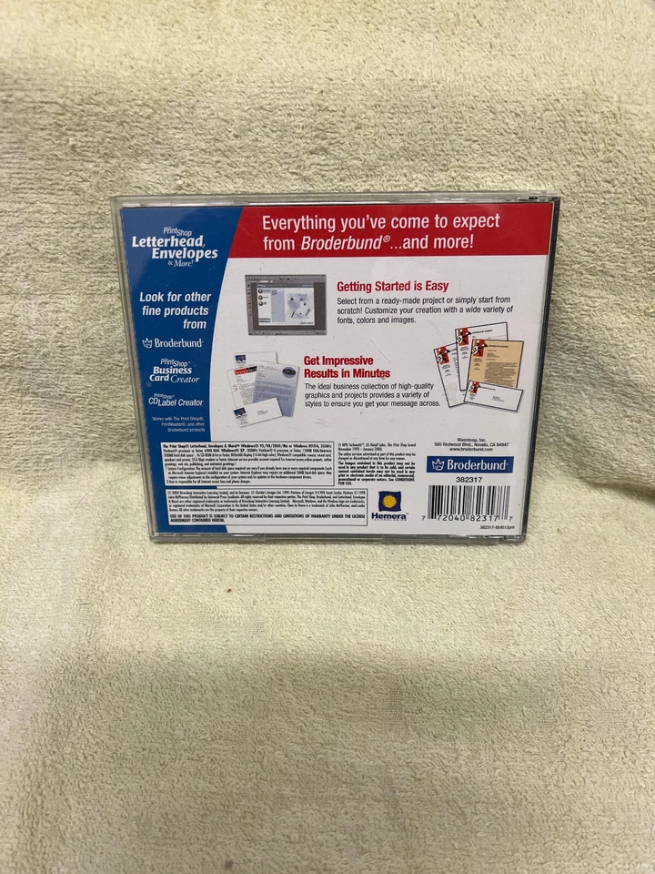 Broderbund Print Shop Letterhead Envelopes and More Pc Win 95/98/Me/2000 - Image 2 of 2