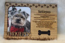 Dog Photo Frame Laser Engrave Wood Picture Magnet 5 x 7 USA 11 Breeds PET GIFT 