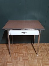 TAVOLO DA CUCINA ANNI 70' METALLO E PIANO FORMICA