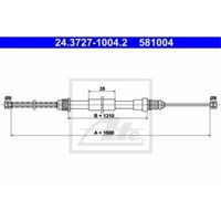 Ate Handbremsseil Bremsseil Hinten Links Passend FüR Renault 4 112_ R21_ R23_