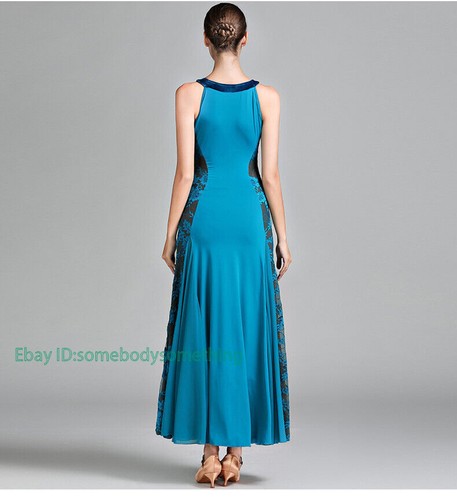 Womens NEW Latin Ballroom Dance Dress Salsa Modern Waltz Tango Dress #S9022 - Picture 3 of 20