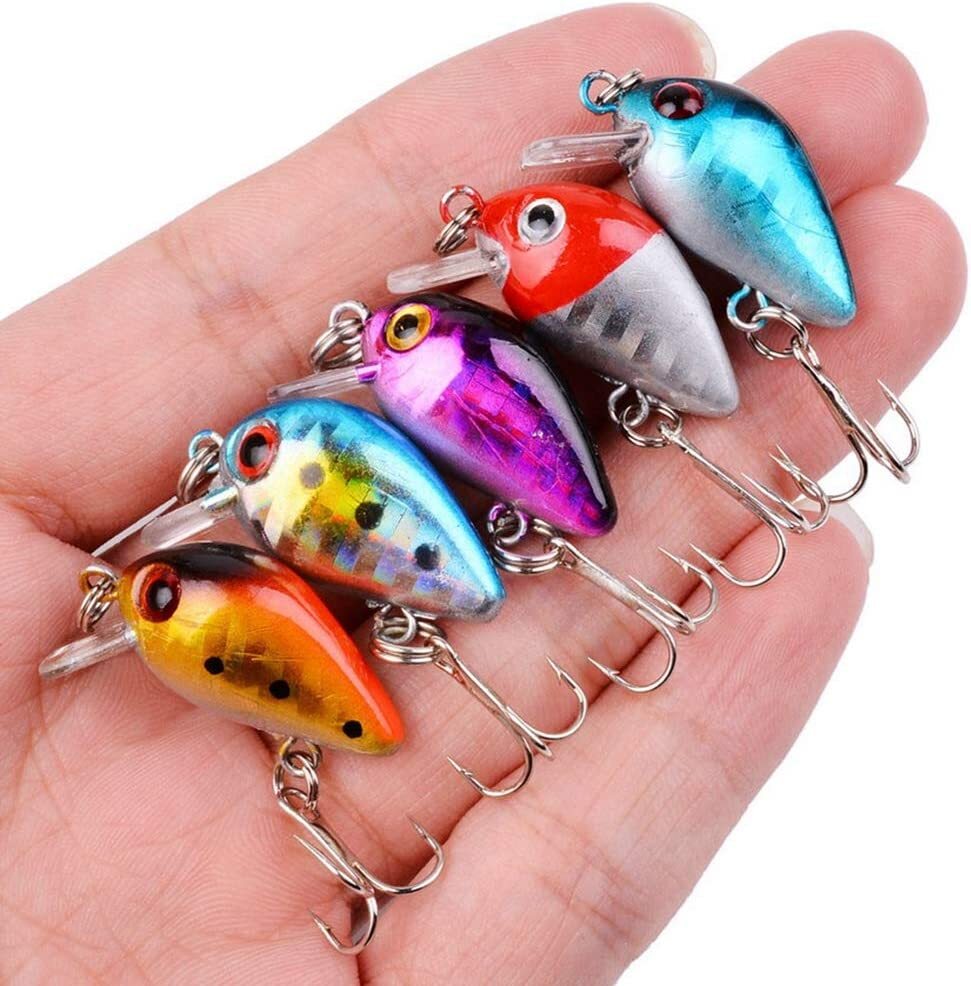 20pcs Topwater Bass Fishing Lures Minnow Hard Baits Swim Crankbaits